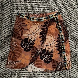 Farm Rio for Anthro Wrap Front Skirt